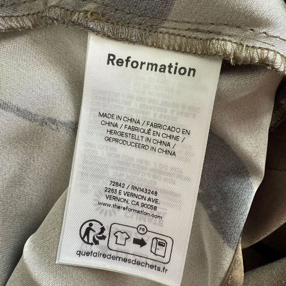 NWOT REFORMATION Zinna Satin Dress in isadora Evening Gown, size US2 & 4 - Picture 15 of 15